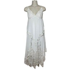 Vintage Victoria Secret Collection White Lace Nightgown Sheer Negligee Small
